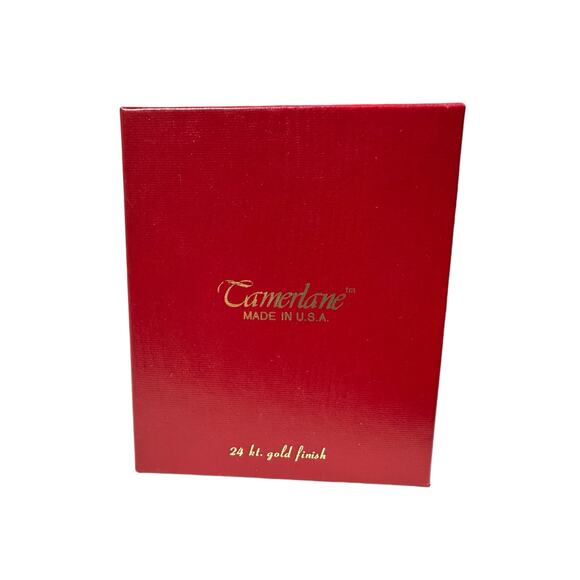 Vintage Camerlane 24kt Gold Finished‎ Angel Filigree Ornament in Original Box - Picture 2 of 5